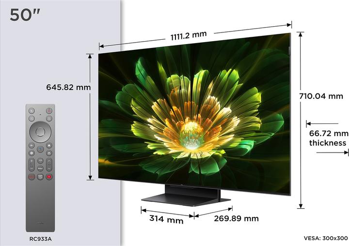 Produktbild TCL 50C79K (50", Mini-LED, 4K, 2025)