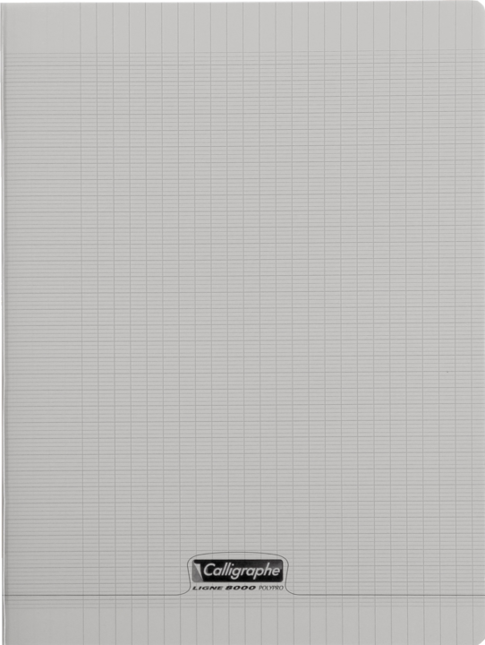 Image du produit Calligaphe Cahier piqué 8000 POLYPRO 24x32 cm 48 pages grands carreaux 90 g - Gris