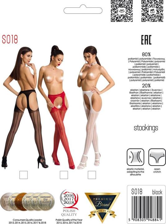 Produktbild Passion Strumpfhose ouvert in weiss (One Size)