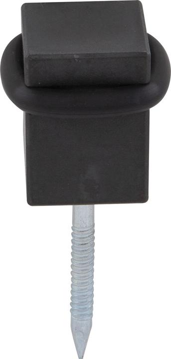 Halcö Bodentürpuffer 25 x 25 mm, Stahl verzinkt schwarz passiviert (1 Stk.)