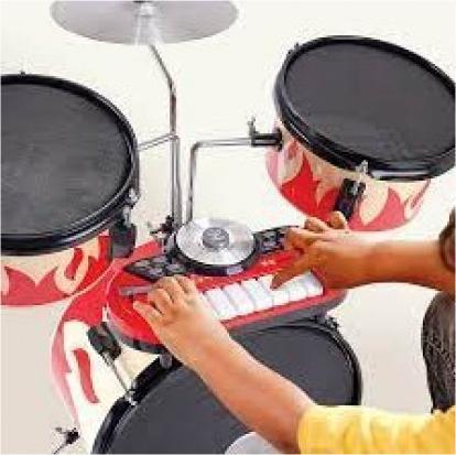 Actual product image Hape Cool drum set with stool