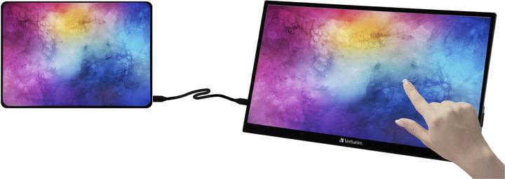 Actual product image Verbatim PMT-15 Portable Touchscreen Monitor 15.6" Full HD 1080p Metal Housing (1920 x 1080 pixels, 15.60")