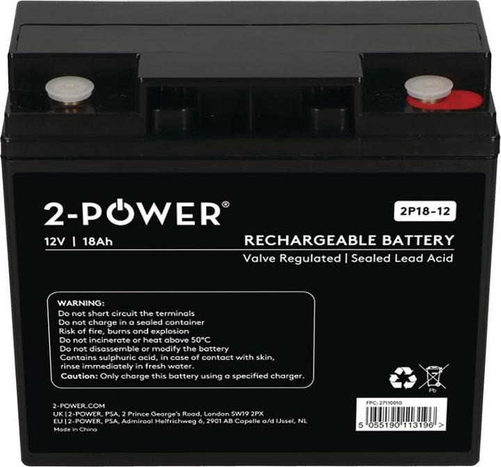 Produktbild 2-Power 12V 18Ah VRLA Battery