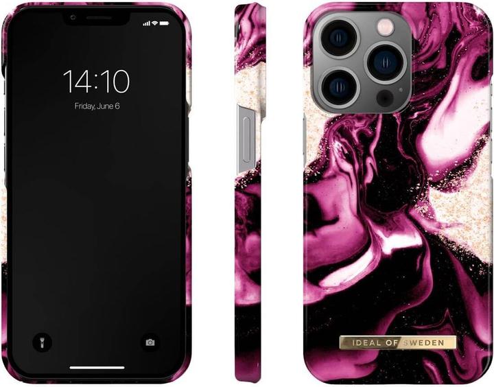 Produktbild iDeal Of Sweden Designer-Cover Golden Ruby Marble (Apple iPhone 14 Pro Max)