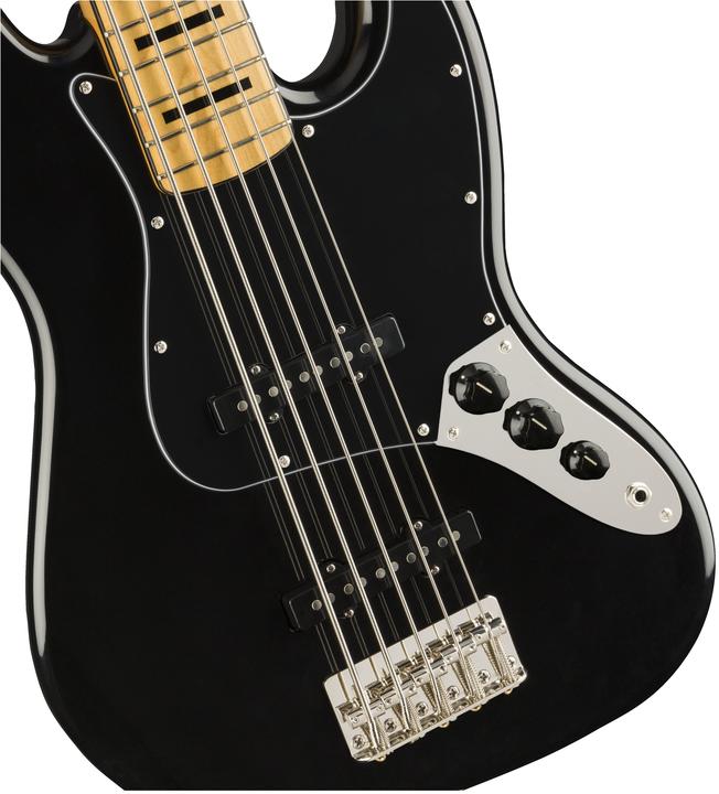Image du produit Squier Classic Vibe 70s Jazz Bass V Black (Basse électrique, Érable, Peuplier)