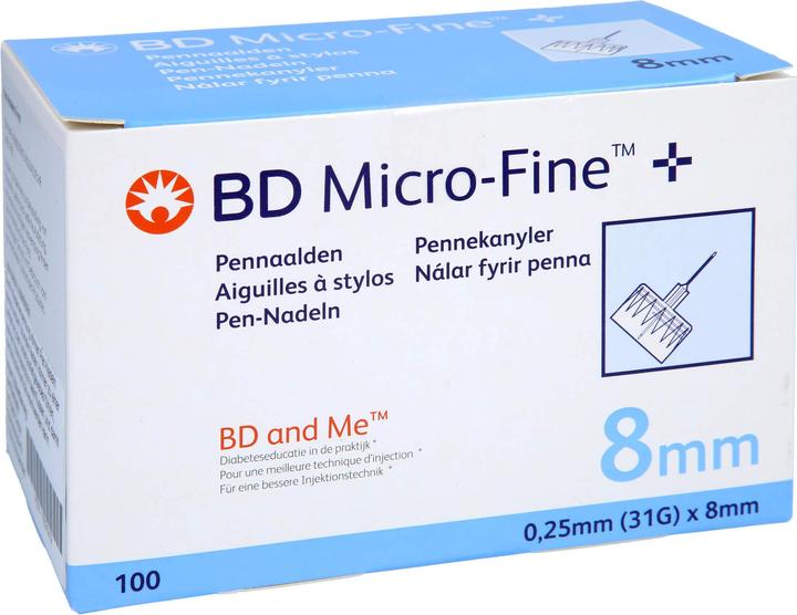 BD Micro-Fine + 8 needles 100x0.25x8mm, 100 pcs KAN