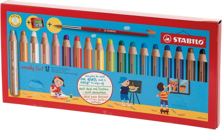 Image du produit STABILO woody 3 en 1 (Multicolore, 18 x)
