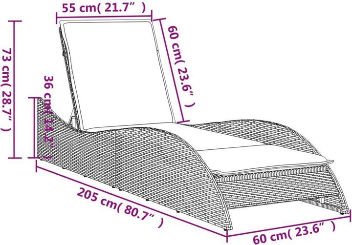 Produktbild vidaXL Sonnenliege (199 cm)