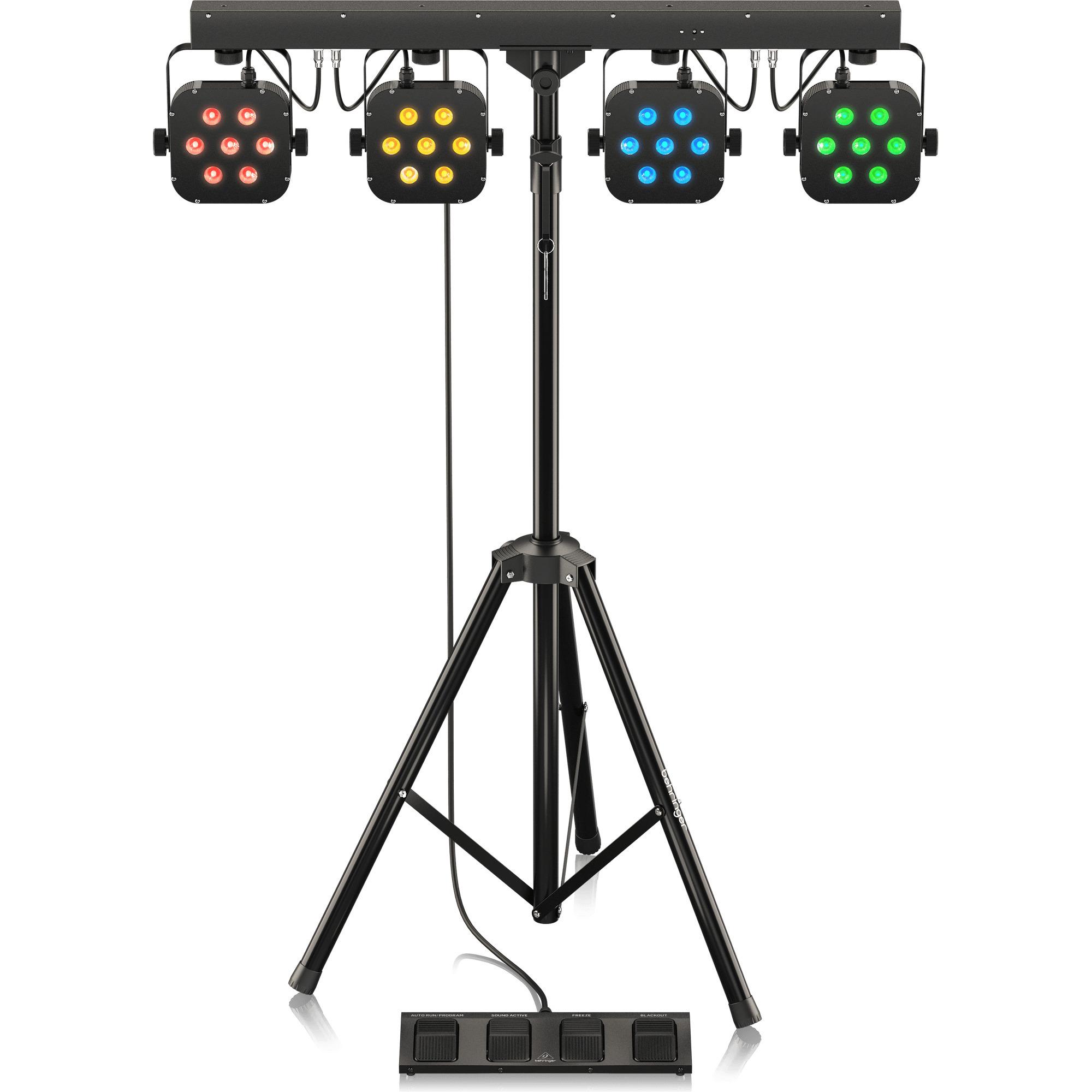 Behringer STAGE TRI LED BUNDLE ST1 Zestaw 4xLEDPAR z kontrolerem + statyw (LED), Faro, Nero