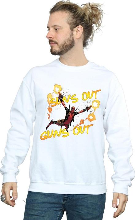 Actual product image Mens Deadpool Sun's Out Guns Out Sweatshirt (M)