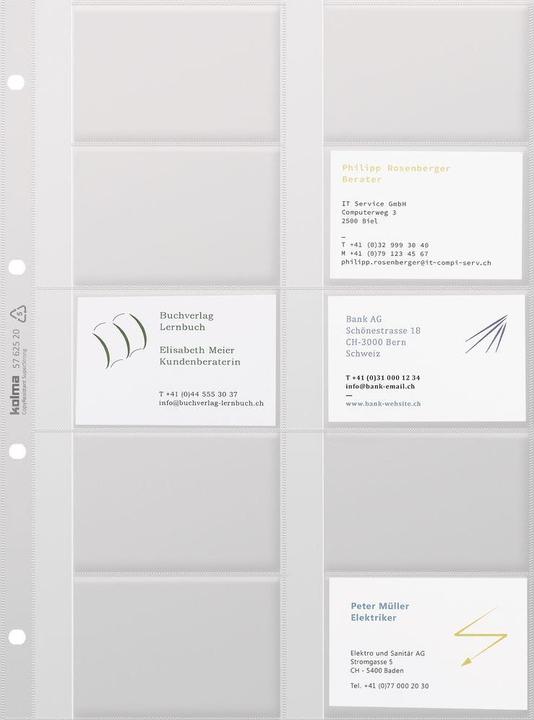 Produktbild Kolma Zeigetasche A4 für Visitenkarten glatt superstrong (ID-Kartenformat, 5 x)