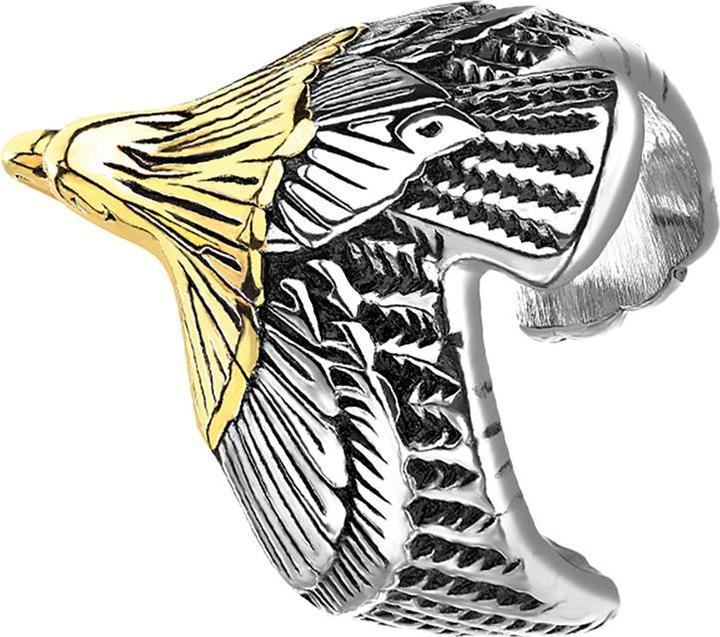 Produktbild Star Piercing Ring silber Adler mit Goldkopf (64, Stahl)