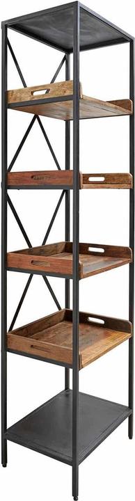 Image du produit Loberon Étagère Lancaster brun antique/noir (200 x 55 x 40 cm)