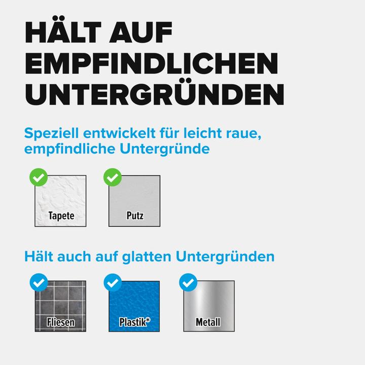 Image du produit tesa Powerstrips CLICK - Klett-Klebepads - Bilder aufhängen ohne Bohren -Slim - 4 x 2 Stück (120 mm, 5 kg)