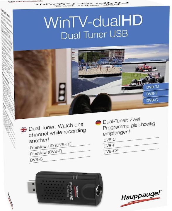 Produktbild Hauppauge TV-Tuner WinTV-dualHD (USB, DVB-T, DVB-C, DVB-T2)