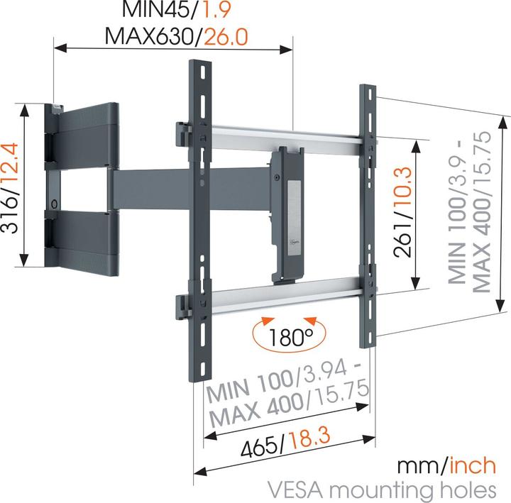 Image du produit Vogels Mince 546 (Mur, 65", 30 kg)