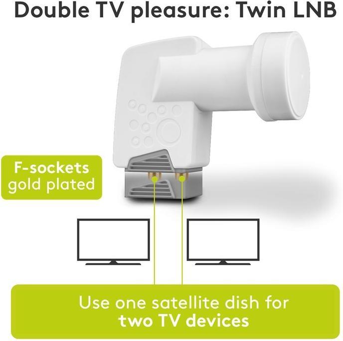 Immagine prodotto Goobay Gemello universale (Doppio LNB, 40mm)