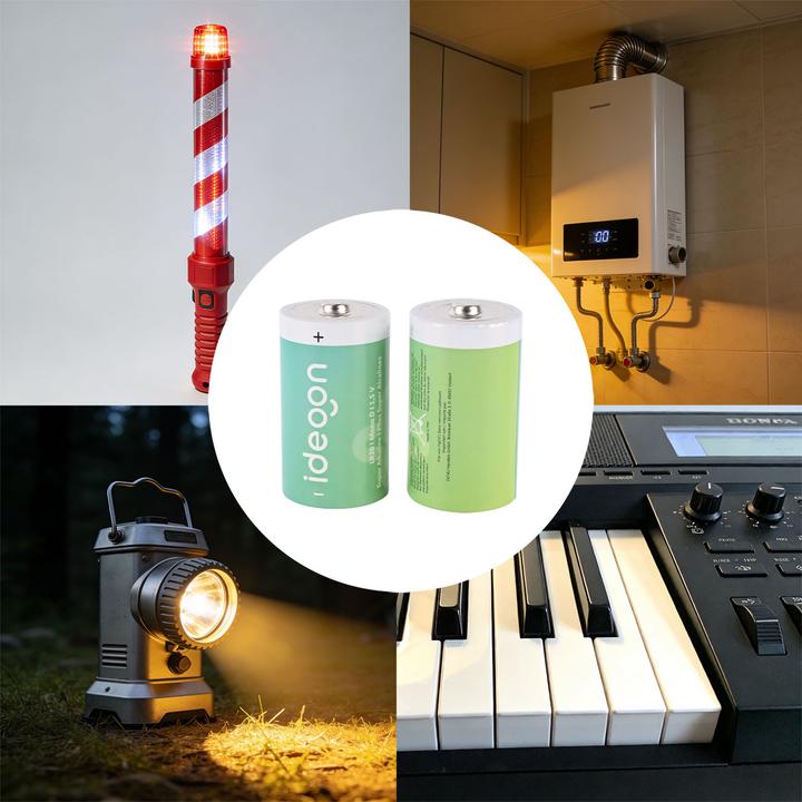 Produktbild Ideoon 4er-Set Premium Batterien Typ D Mono - LR20 Alkaline 1,5V - Langlebige Energie (4 Stk.)