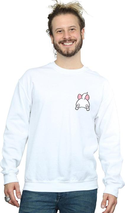 Actual product image Disney Mens Aristocats Marie Backside Breast Print Sweatshirt (5XL)
