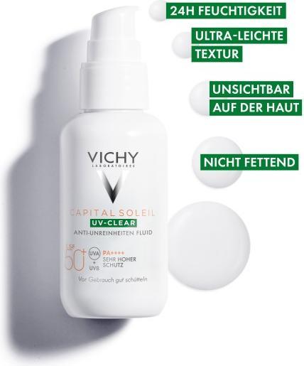 Produktbild Vichy Capital Soleil UV-Clear (Sonnencreme Gesicht, SPF 50+, 40 ml, 65 g)
