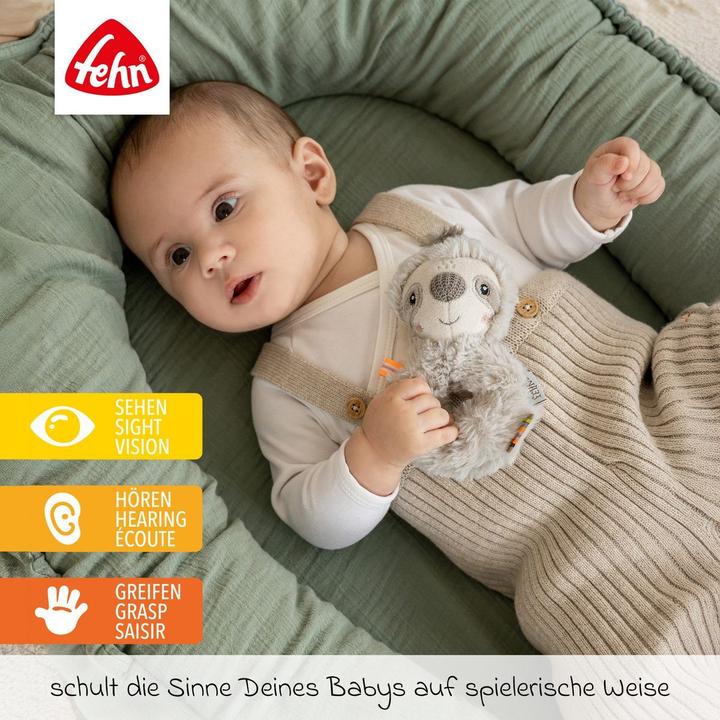 Actual product image Fehn Ring-Greifling Faultier, Material: Polyester, Plüsch