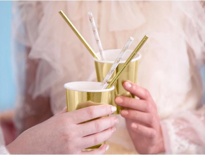 Actual product image Partydeco Paper straw - flowers (10pcs) (10 x)