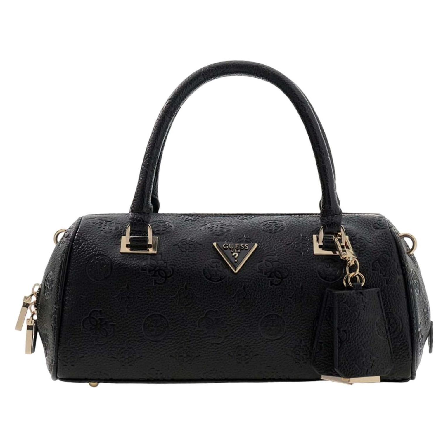 Guess, Damen, Handtasche, Cresidia Ii Box Satchel, Schwarz