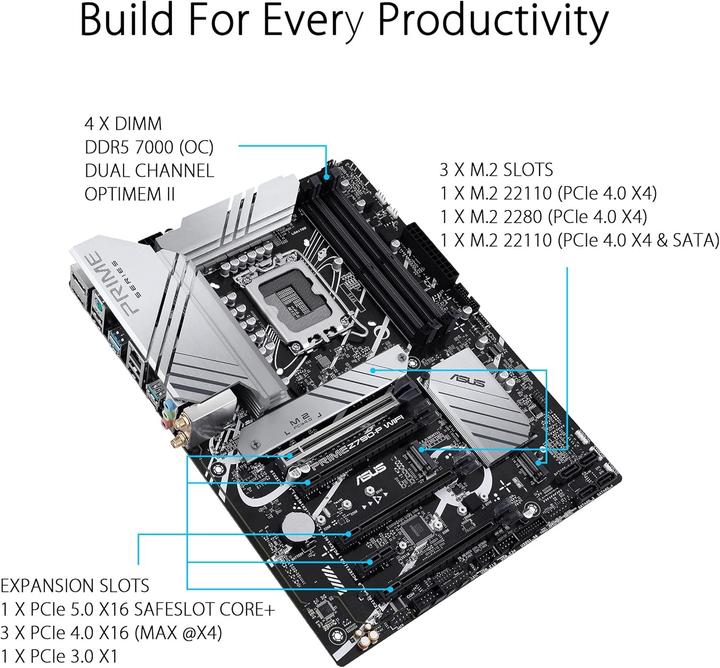 Productafbeelding ASUS PRIME Z790-P WIFI (LGA 1700, Intel Z790, ATX)