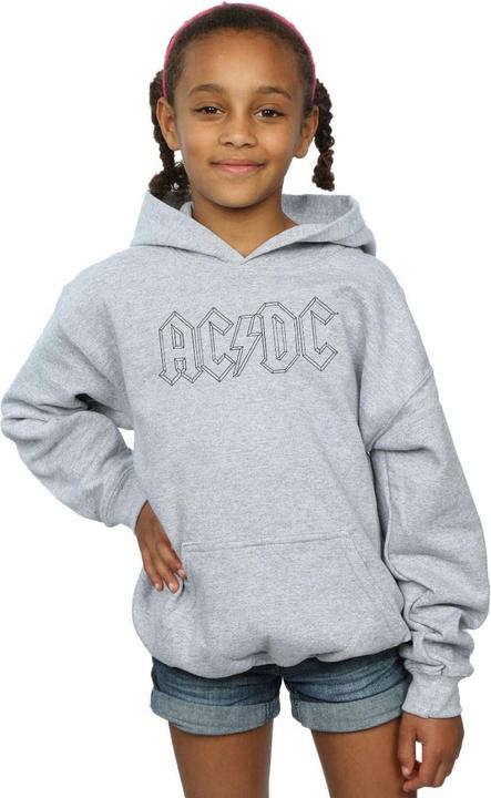 Immagine prodotto AC/DC Black Outline Logo Felpa con Cappuccio Ragazze (116)