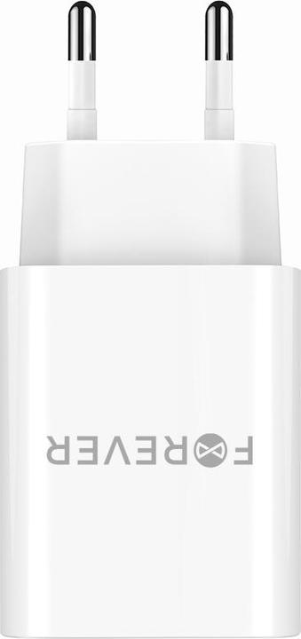 Image du produit Forever TC-07 PD QC charger 1x USB-C 1x USB 30W white + USB-C - USB-C cable 60W (30 W, 2 ports)