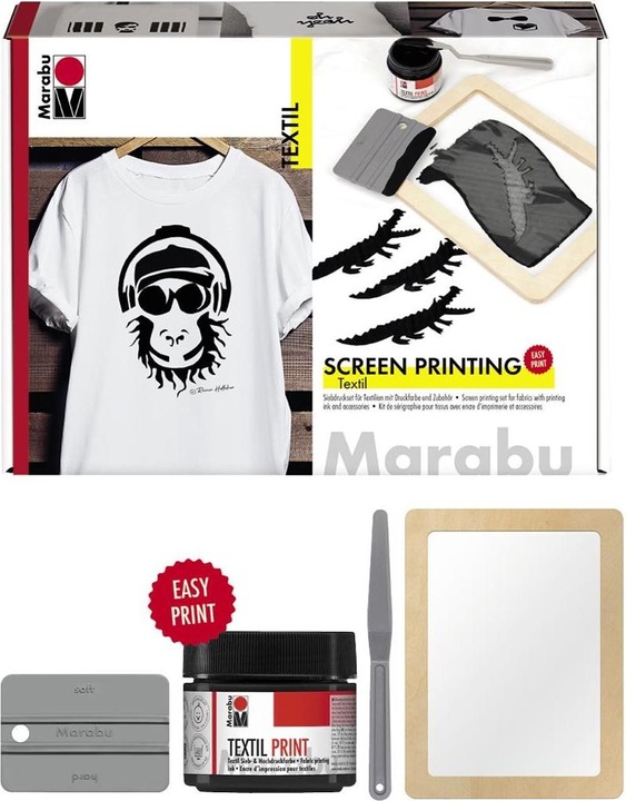 Immagine prodotto Marabu Serigrafia Set di stampa serigrafica Serigrafia (Multicolore, 100 ml)