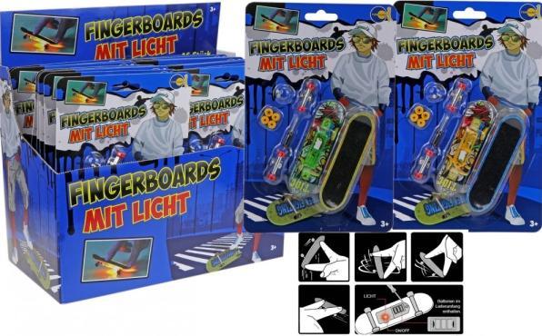 Produktbild Fun trading Fingerboard / Skateboard mit LED Licht - im Display