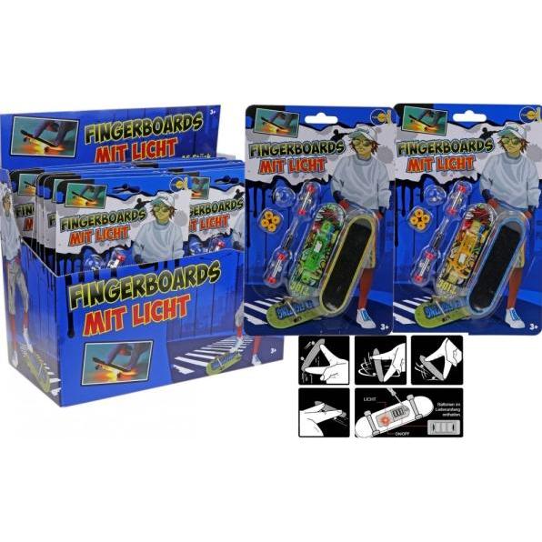 Thumbnail - Fun trading Fingerboard / Skateboard mit LED Licht - im Display