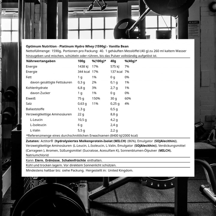 Actual product image Optimum Nutrition Platinum Hydro Whey (Vanilla, 1 pcs., 1590 g)