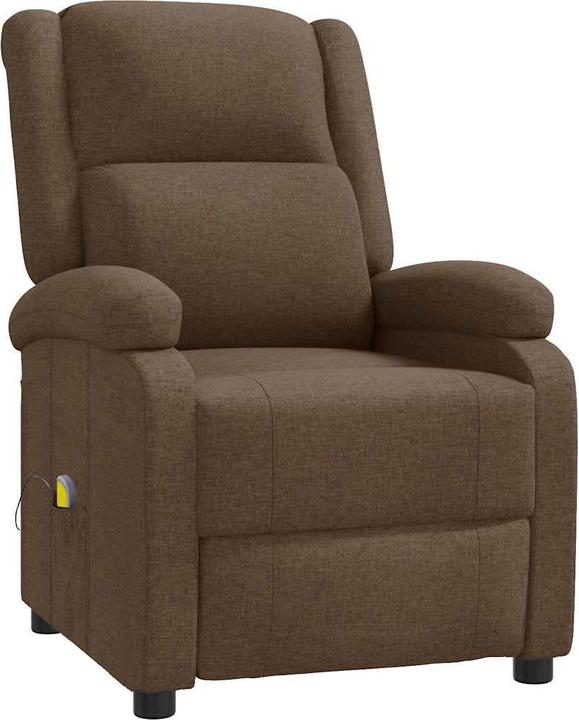 Immagine prodotto vidaXL Poltrona massaggiante Poltrona TV Poltrona relax Poltrona reclinabile Tessuto marrone
