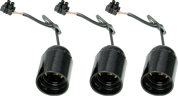 Produktbild Kopp Renovier-Fassung, vormontiert mit ca. 15 cm Leitung, Lüsterklemme und Zugentlastung, (3 Stück i