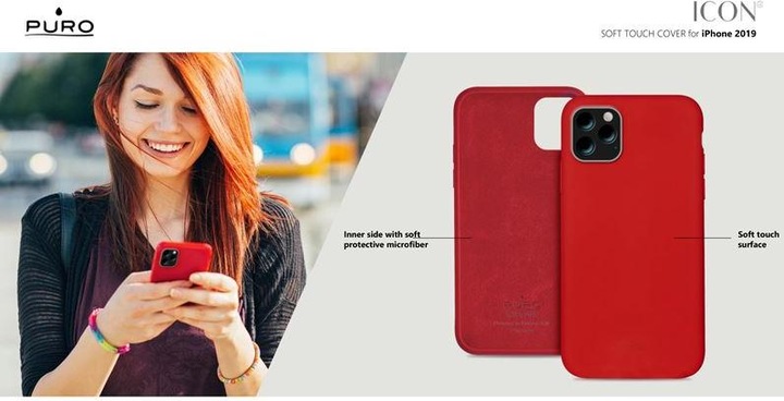 Image du produit Puro Icon Cover iPhone 11 Pro Max marron-gris (Apple iPhone 11 Pro Max)