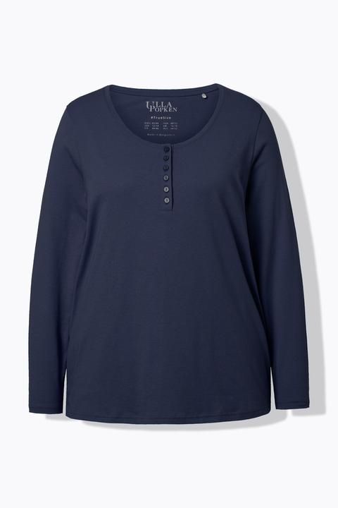 Produktbild Ulla Popken Basic Shirt, Knopfleiste, regular, Langarm