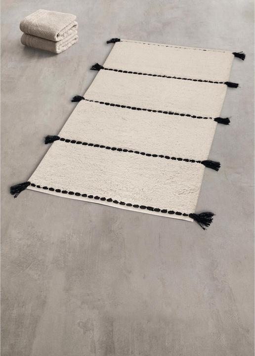 Produktbild Kleine Wolke Badteppich Travis 55 x 65 cm, Schwarz (65 x 55 cm)