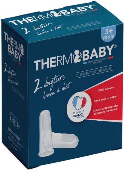 Actual product image Thermobaby Set of 2 Silicone Finger Toothbrushes