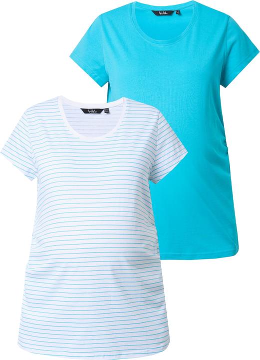Produktbild Ulla Popken Bellieva-T-Shirts, 2er Pack, Halbarm, seitl. Raffung (62)