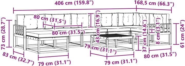 Produktbild vidaXL Outdoor-Sofa