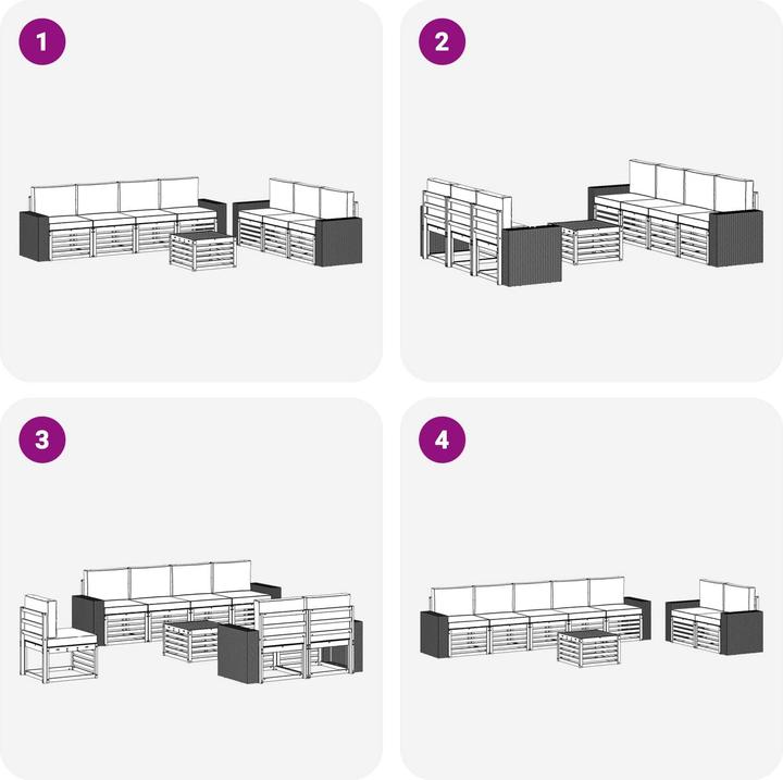 Produktbild vidaXL Outdoor-Sofa