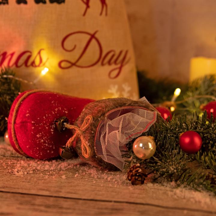 Produktbild Idena Nikolausstiefel rot 14x8x13,5cm mit Filzbezug