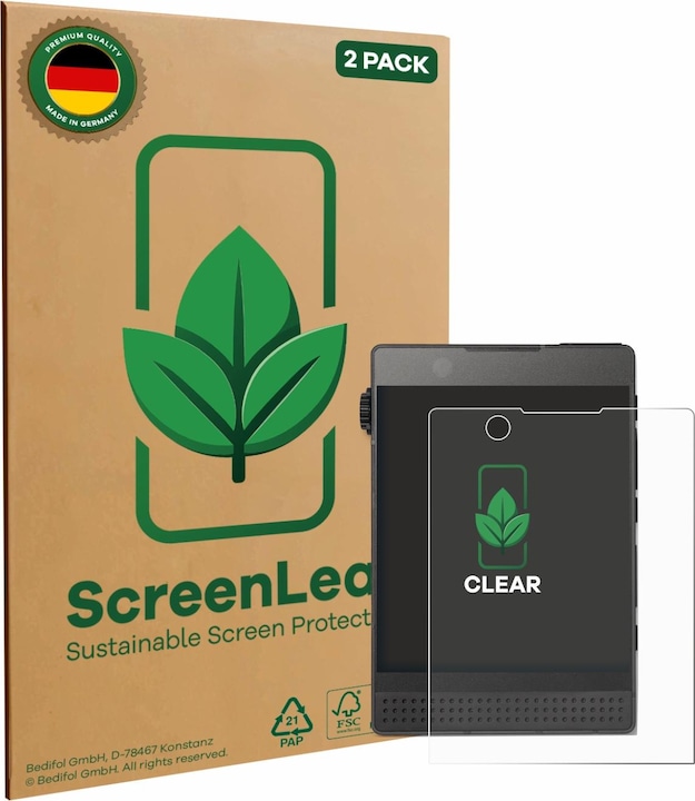 Actual product image ScreenLeaf Protective film sustainable screen protector screen protector film clear transparent (2 Piece, Light Phone 3)