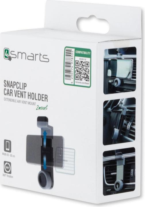 Actual product image 4smarts Holder Snapclip for ventilation slots