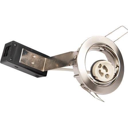 Csdk SL, Wandleuchte + Deckenleuchte, ZAMAX Downlight 35W, Ø83 mm, gebürsteter Stahl, Fassung GU10, schwenkbar - STANDAR...