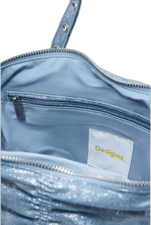 Actual product image Desigual Gathered Denim Shoulder Bag