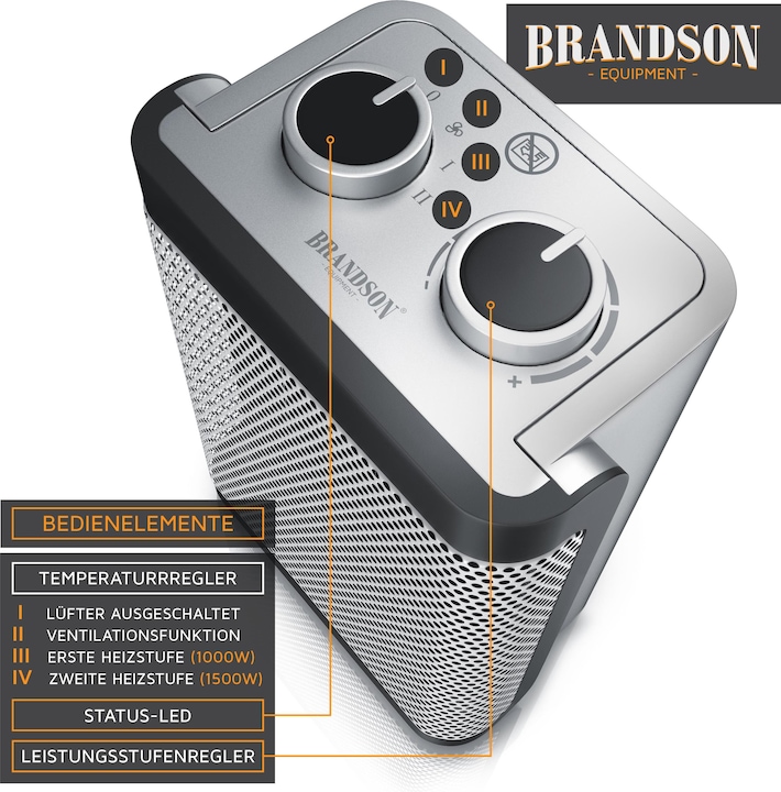 Produktbild Brandson Heizlüfter (1500 W)