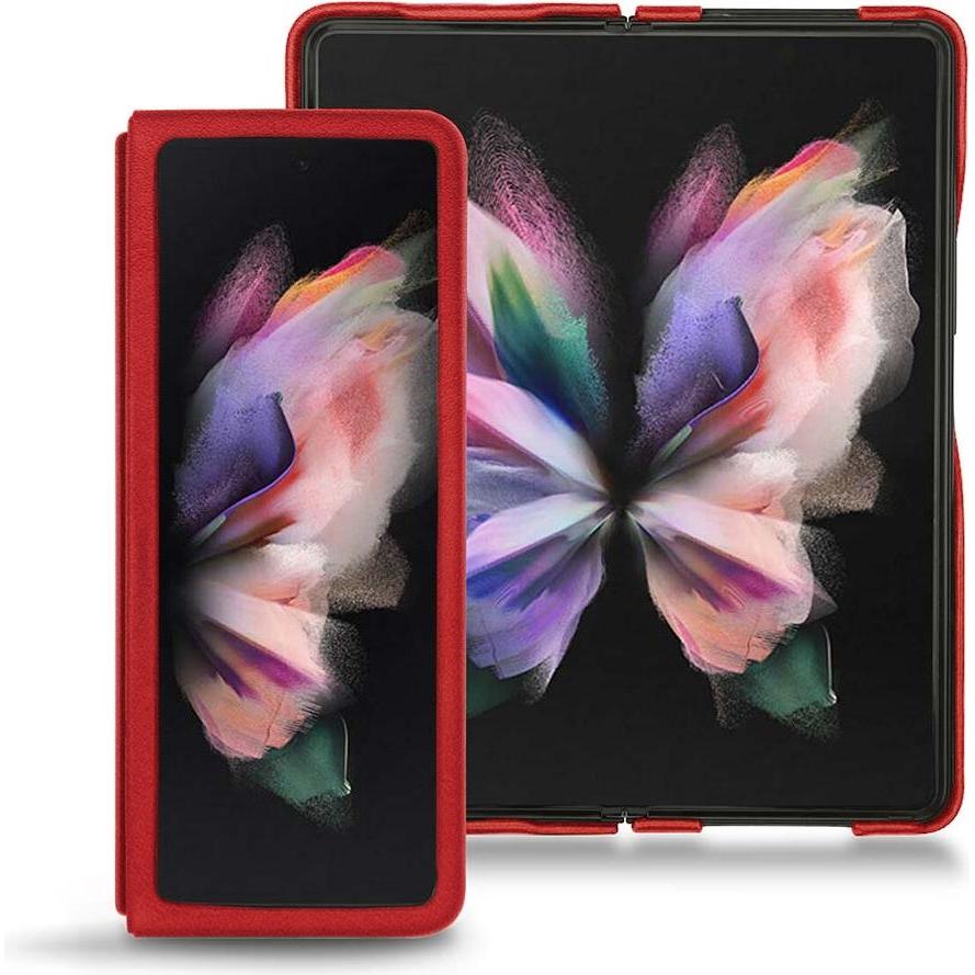 Noreve Lederschutzhülle (Samsung Galaxy Z Fold3), Smartphone Hülle, Rot